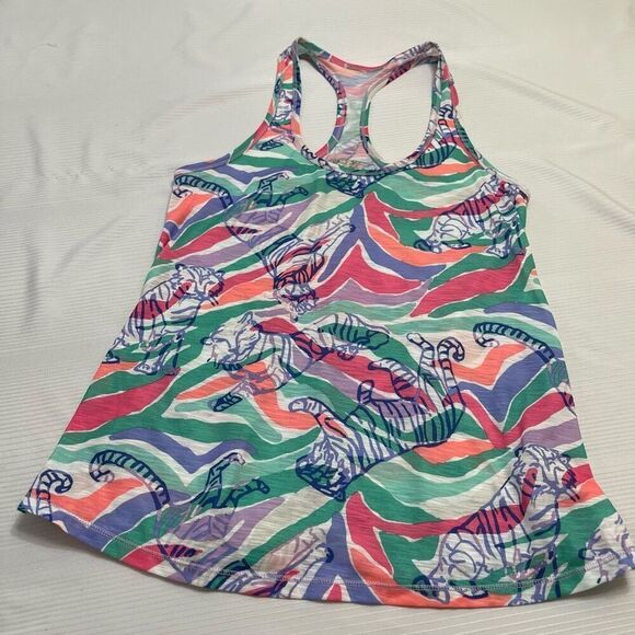 Lilly Pulitzer Zebra Tiger Luxletic Tank Top Racerback Size XS - Picture 1 of 5